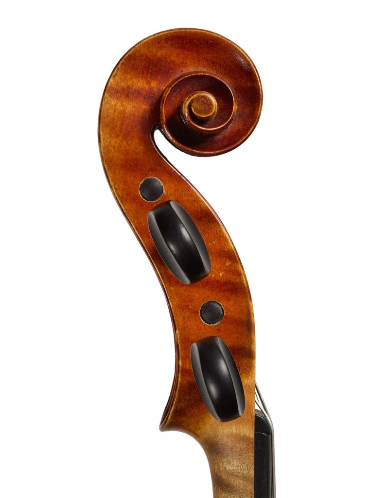 Scroll detail of Eugen Gartner violin, Stuttgart 1934